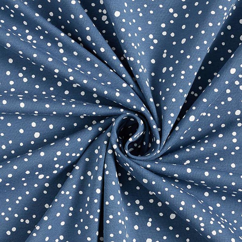 Jersey de algodão Pintas irregulares – azul ganga,  image number 3