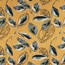 Jersey de viscose Folhas de outono grandes – amarelo-caril/cinza ardósia,  thumbnail number 1