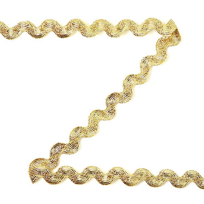 Cor métalliquedão serrilhado Lurex [12 mm] - dourado metálica,  image number 1