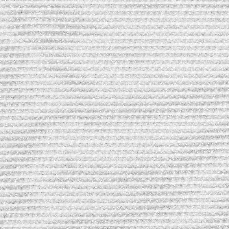 Jersey com riscas brilhantes estreitas – branco/prata metálica,  image number 1