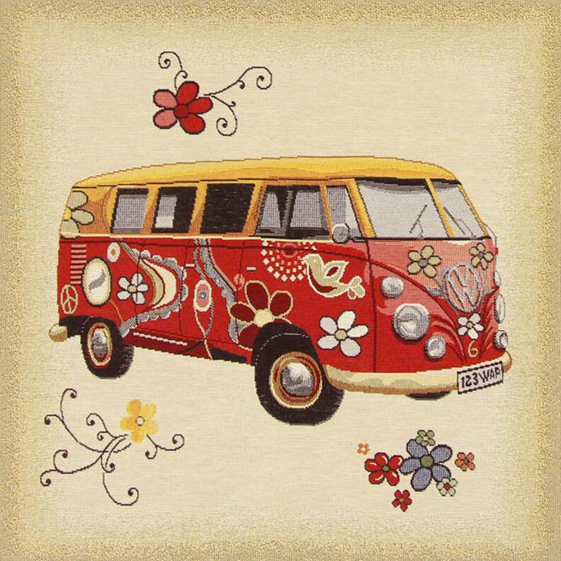 Peça de gobelina VW Kombi colorido,  image number 1