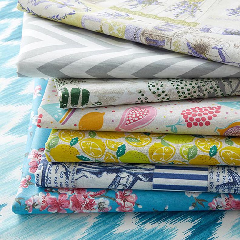 Algodão revestido Marítimo – azul aço/natural,  image number 5