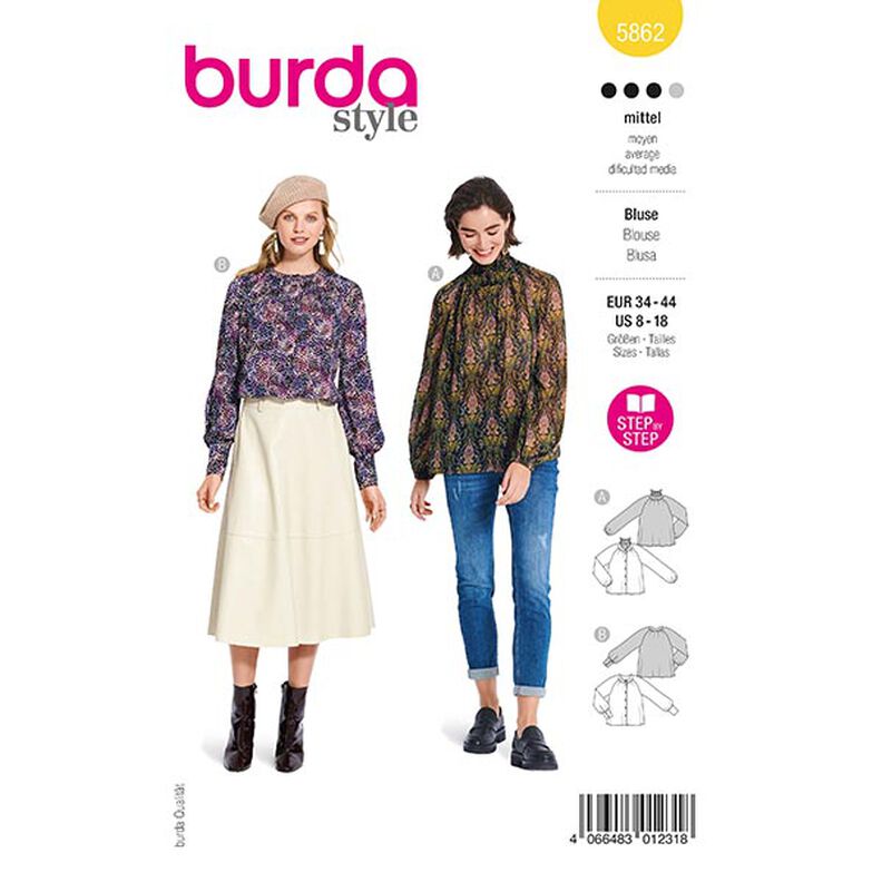 Blusa | Burda 5862 | 34-44,  image number 1