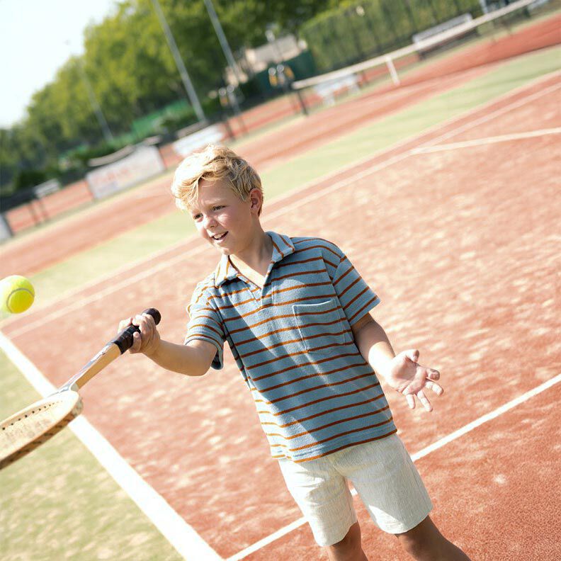 Tecido turco Jersey Riscas | Poppy Fabrics – laranja/vermelho violeta médio,  image number 5