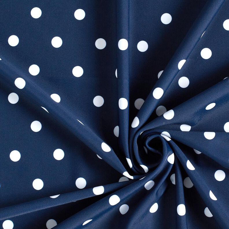 Tecido para fatos de banho Polkadots – azul-marinho/branco,  image number 3