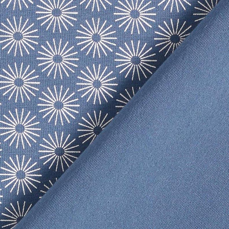 Jersey de algodão flores de brilho – azul ganga,  image number 4