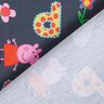 Jersey de algodão Tecido sob licença Porquinha Peppa Letras e flores | ABC Ltd. – cinzento,  thumbnail number 4