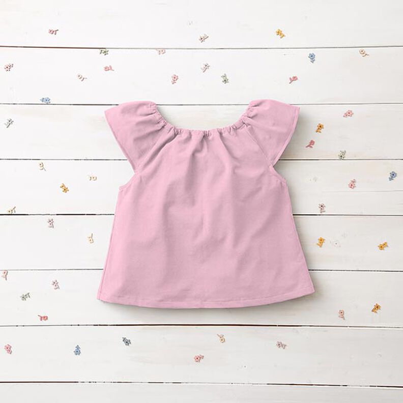 Baumwolljersey Medium Uni &ndash; rosa,  image number 7