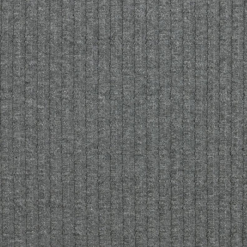 Jersey canelado Padrão tricotado – cinzento escuro,  image number 1