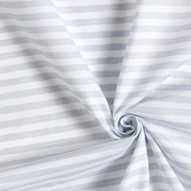 Tecido de algodão Cretone Riscas casuais – cinzento claro/branco,  image number 3