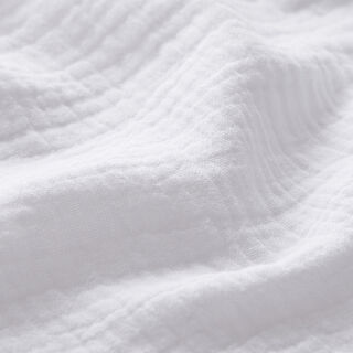 Musselina/ Tecido plissado duplo – branco, 