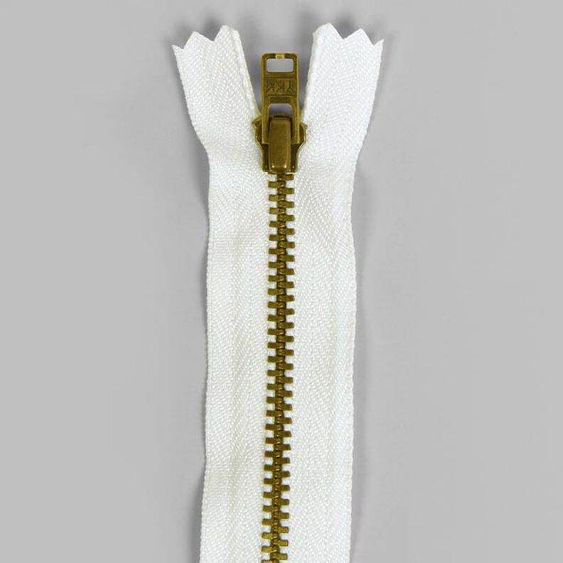 Fecho de correr não divisível | metal antigo (841),  image number 1