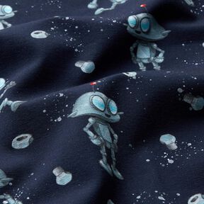 Jersey de algodão Robôs | Glitzerpüppi – azul-marinho, 