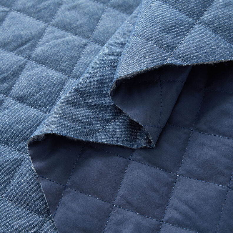 Tecido acolchoado Chambray Liso – azul ganga,  image number 3