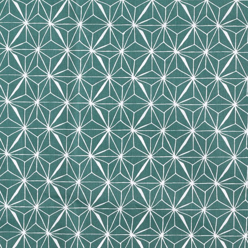 Algodão revestido Estrelas gráficas – pinheiro azul/branco,  image number 1