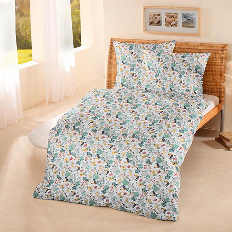 Tecido de algodão Cretone Selva – branco,  image number 6