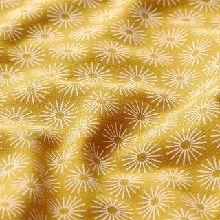 Jersey de algodão flores de brilho – amarelo-caril, 