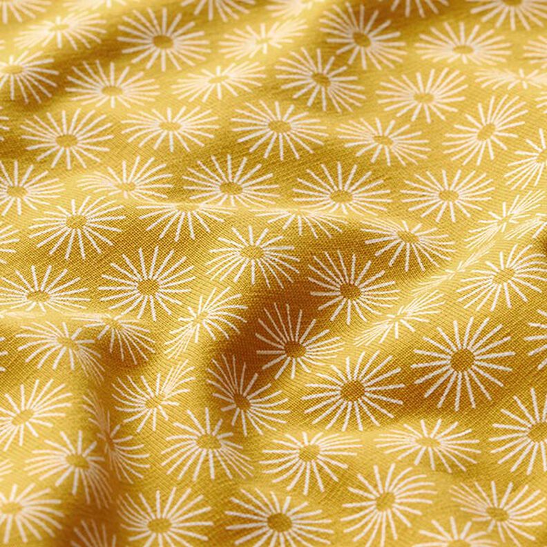 Jersey de algodão flores de brilho – amarelo-caril,  image number 2