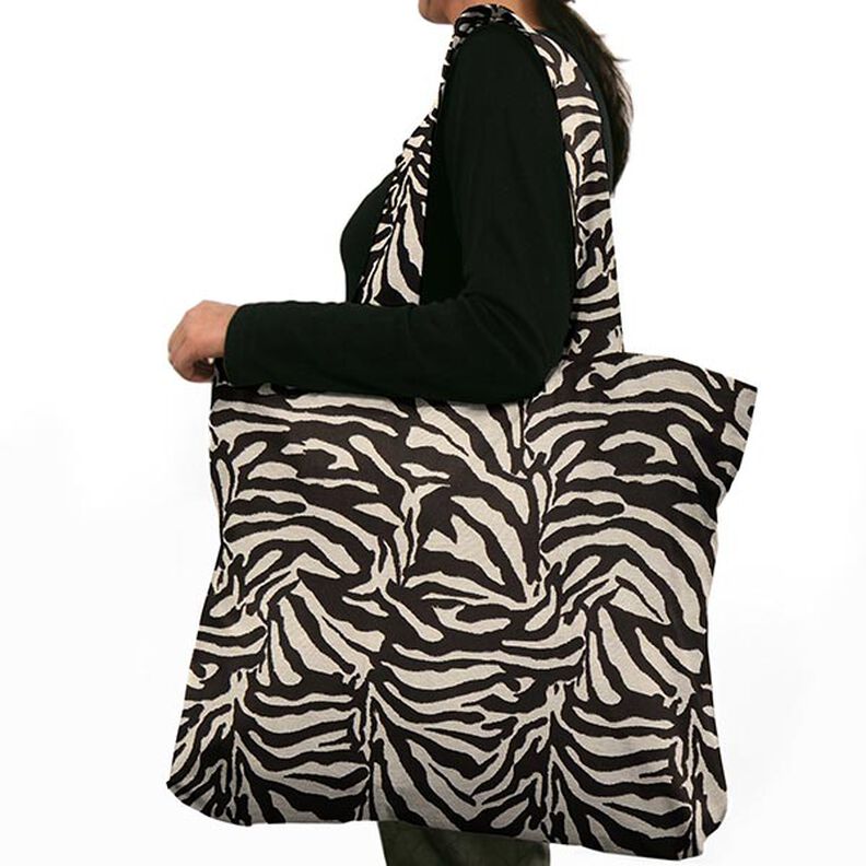 Jacquard Gobelina zebra – preto/branco,  image number 6