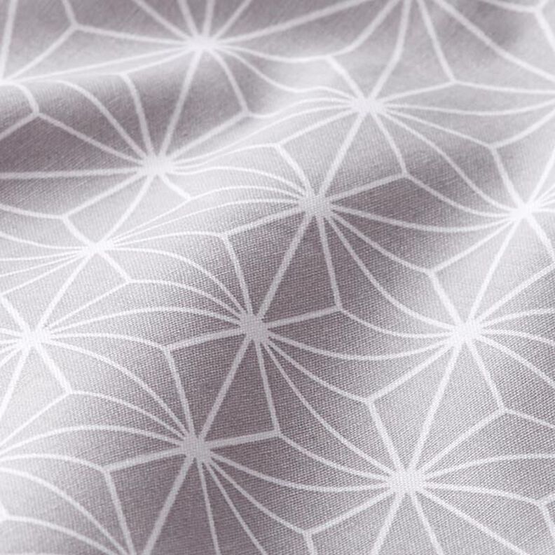 Tecido de algodão Cretone Estrelas japonesas Asanoha – cinzento,  image number 2