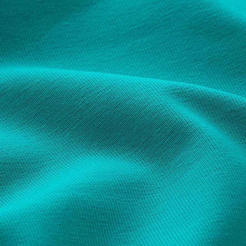 Jersey de algodão médio liso – verde esmeralda,  image number 4