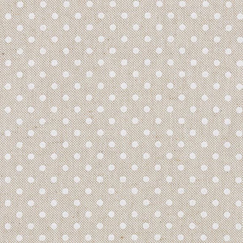 Tecido para decoração Meio linho Panamá Pintas clássicas – natural/branco,  image number 1