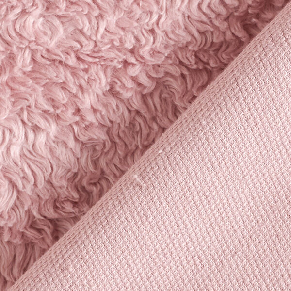 Sherpa de algodão lisa – rosa embaçado,  image number 4