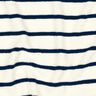 Tecido turco Jersey riscas – marfim/azul-noite,  thumbnail number 2