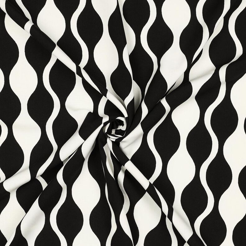 Tecido de viscose LENZING&trade; ECOVERO&trade; Retro &ndash; preto/branco,  image number 3