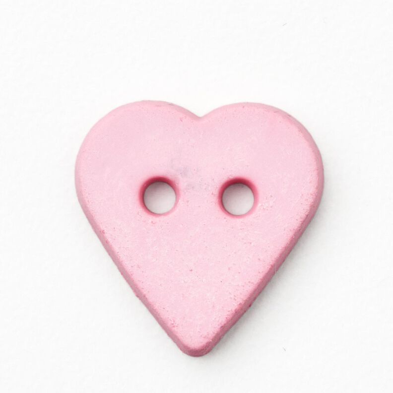 Botão de coração [Ø 15 mm] – rosa,  image number 1