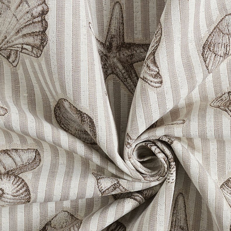 Tecido para decoração Gobelina bivalves – cinzento claro,  image number 3