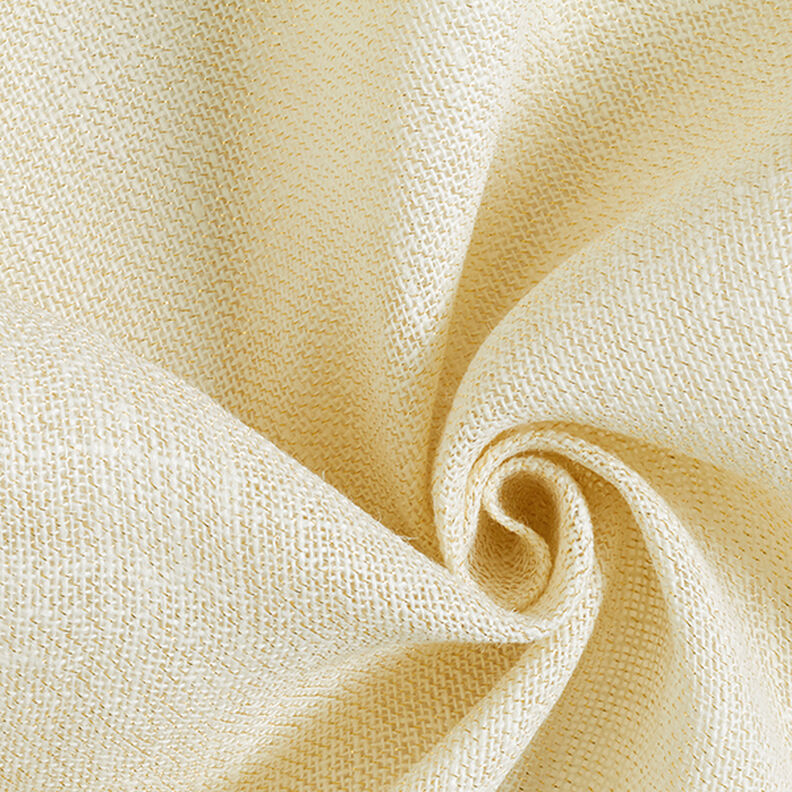 Tecido para decoração Juta Lurex 150 cm – marfim/dourado,  image number 1