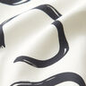 Tecido para decoração Meio linho Panamá Arcos abstratos – marfim/preto,  thumbnail number 2