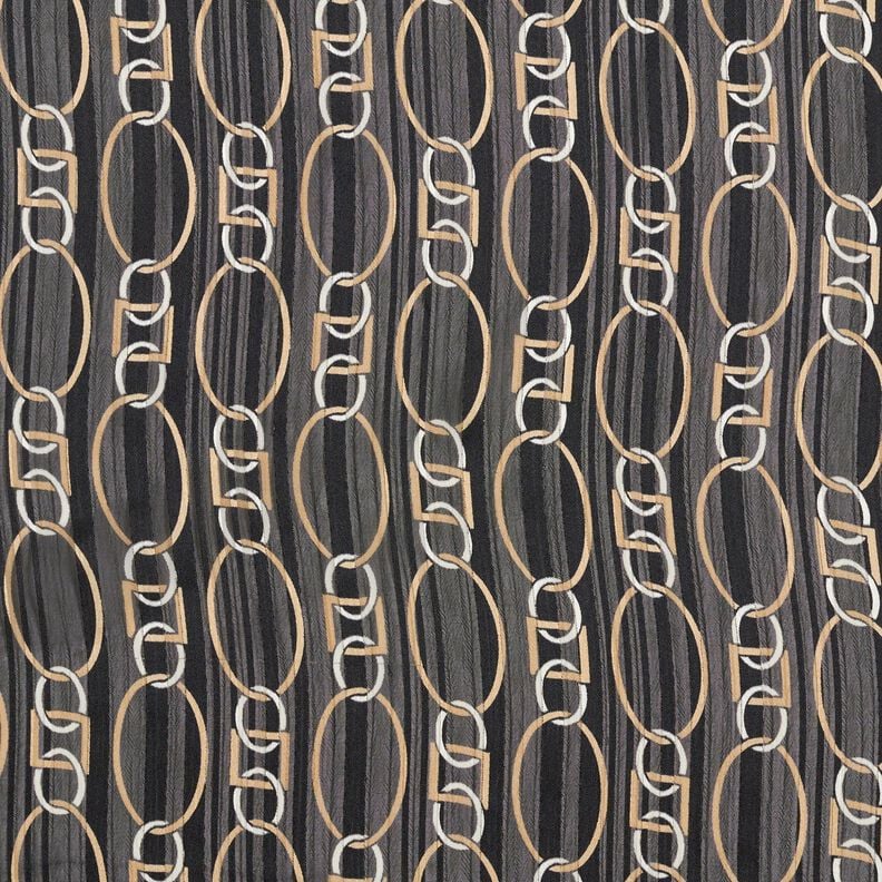 Chiffon Riscas de giz brilhantes Elos de corrente &ndash; preto/branco,  image number 1