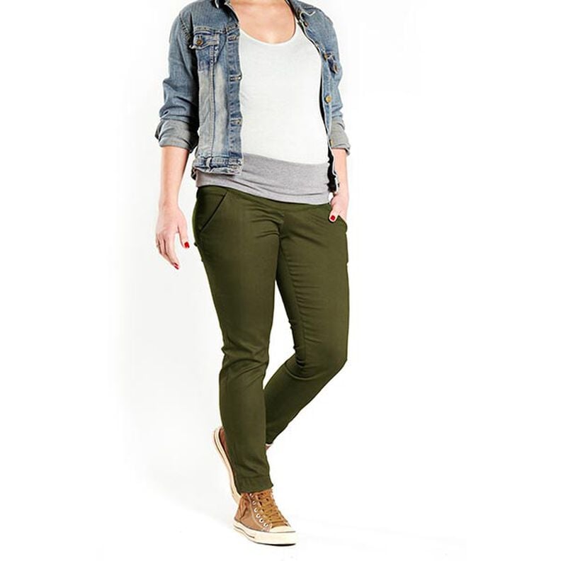 Sarja de algodão stretch – azeitona,  image number 5