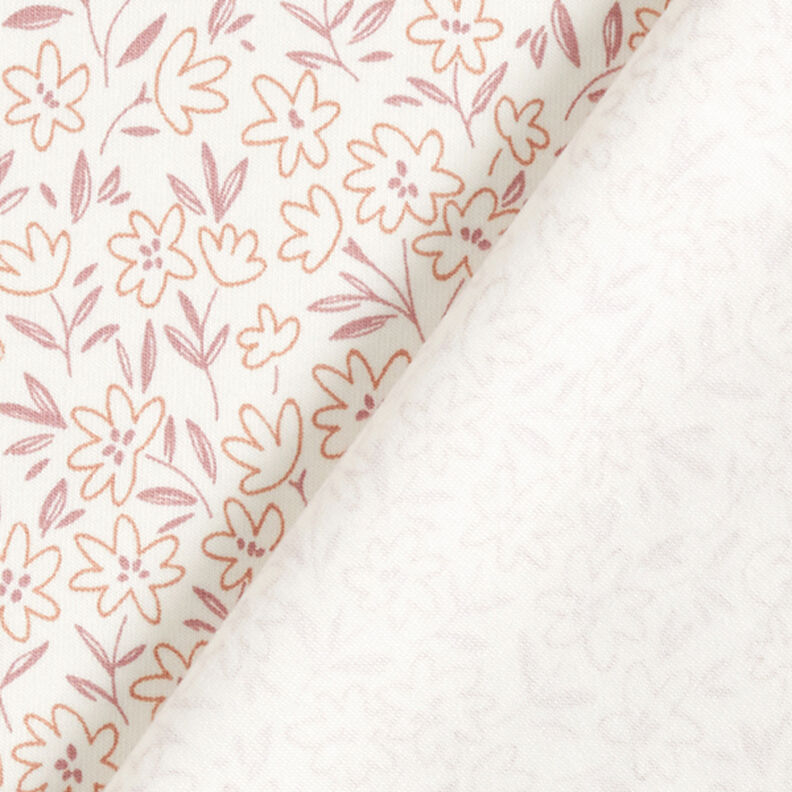 Jersey de algodão Florzinhas desenhadas  – branco sujo,  image number 4