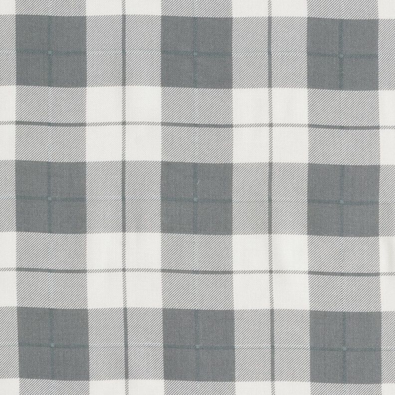 Tecido fino de algodão Xadrez – cinzento claro/branco,  image number 1