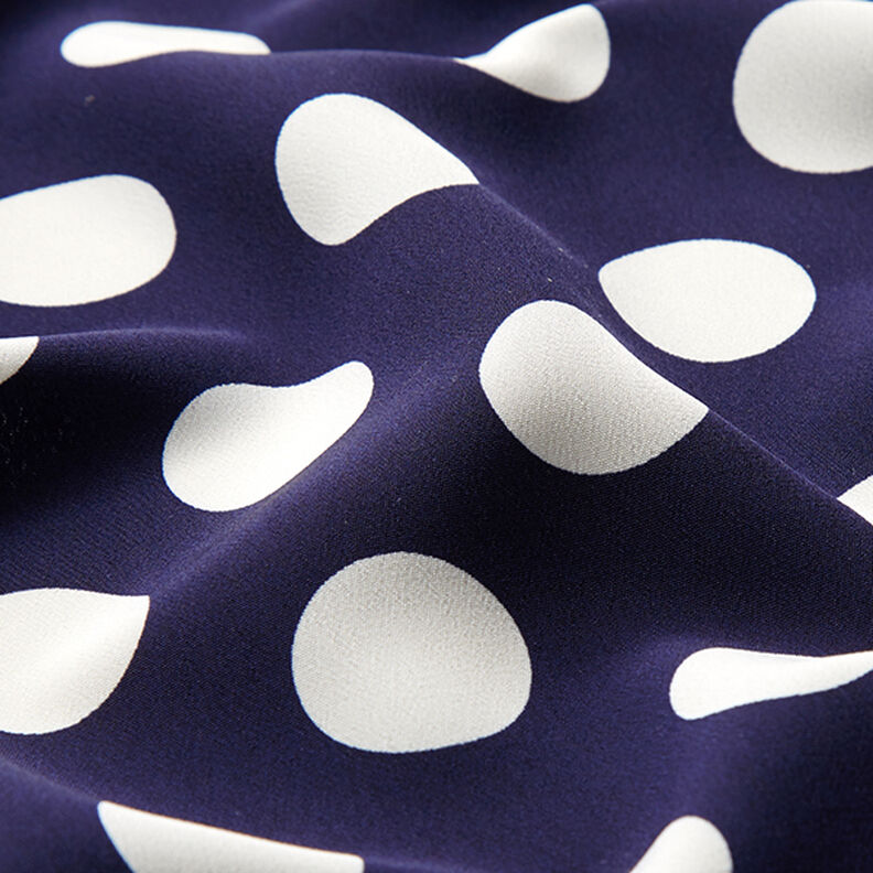 Tecido crepe Polka Dots [2,5 cm] – azul-marinho,  image number 2