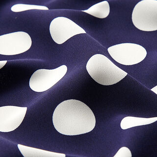 Tecido crepe Polka Dots [2,5 cm] – azul-marinho, 