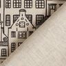 Tecido para decoração Meio linho Panamá Casas de cidade – natural/preto,  thumbnail number 4