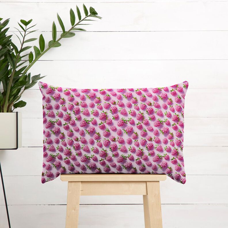 Tecido de algodão Popelina Framboesas garridas – púrpura média/verde maçã,  image number 6