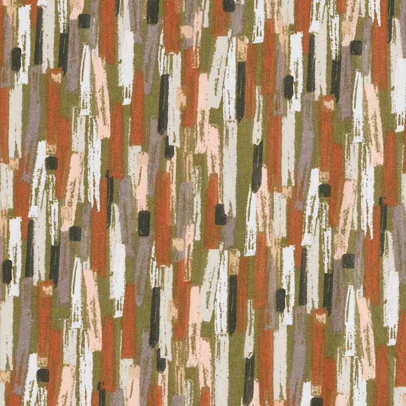 Tecido de algod&atilde;o Cretone Pinceladas &ndash; verde-pinheiro/bronze,  image number 1