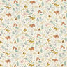 Musselina/ Tecido plissado duplo Animais da floresta Floral – branco sujo,  thumbnail number 1