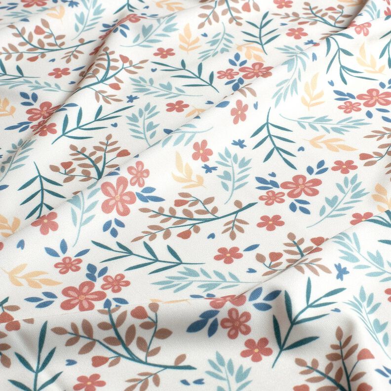 Tecido para fatos de banho UPF50 Gavinhas florais – branco sujo/ouro rosé,  image number 2