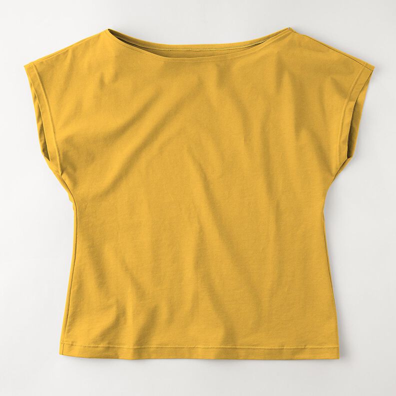 Jersey de verão Viscose Leve – amarelo-caril,  image number 8
