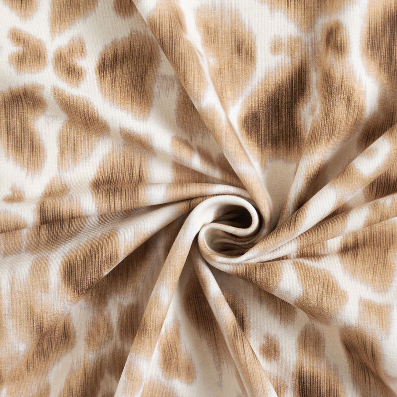 GOTS French Terry Padrão Leo Batik | TCC x LOOKS by Wolfgang Joop – castanho-avermelhado/creme,  image number 5