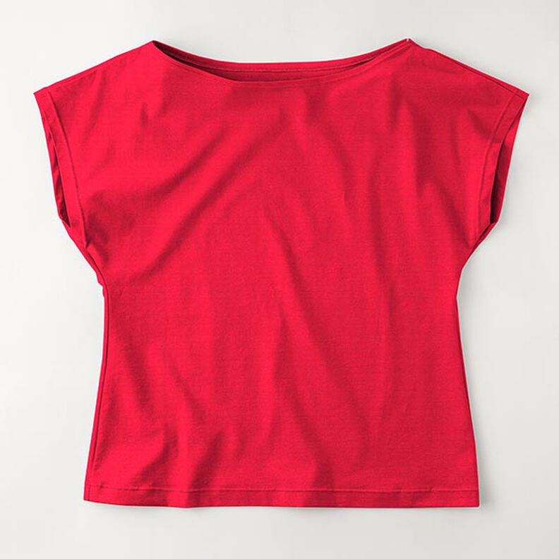 Jersey de algodão médio liso – vermelho,  image number 8