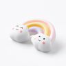 Botão com pé Arco-íris [Ø 26 mm] – rosa-claro/branco,  thumbnail number 2