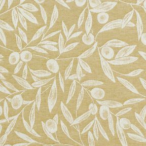 Algodão revestido Jacquard Azeitonas revestidas – amarelo-azeitona/bege claro, 