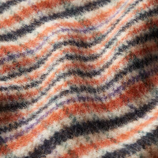 Mistura de lã Tecido duplo Xadrez – terracota/roxo, 